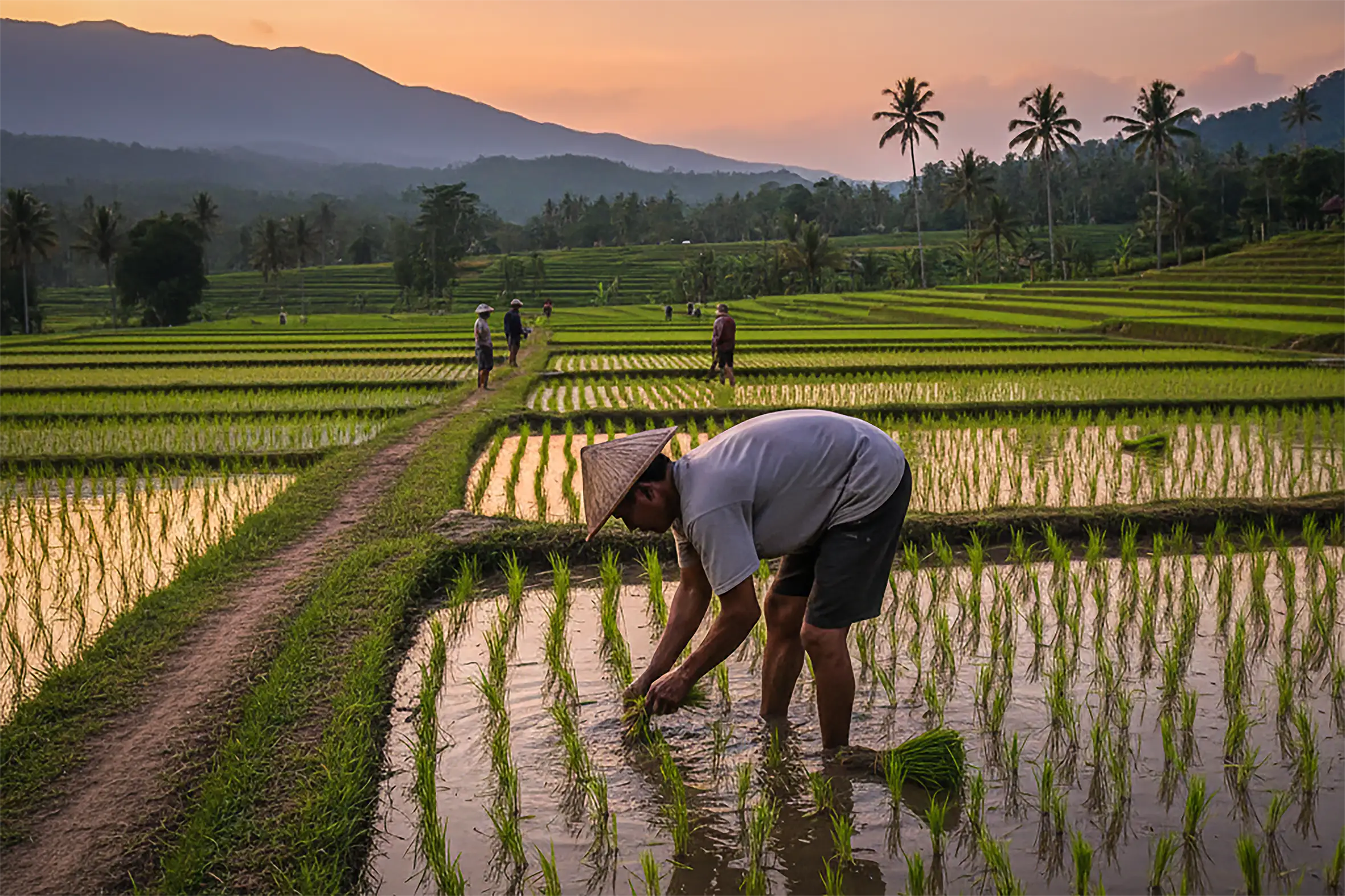 Fotografi Human Interest Petani Menanam Padi