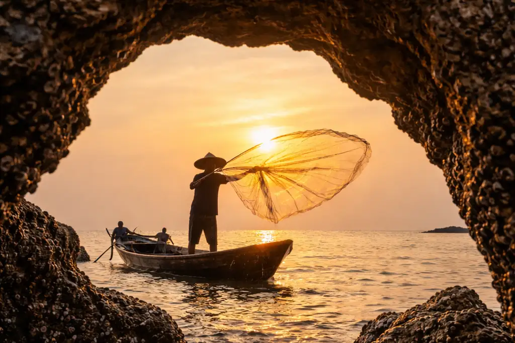 Teknik Framing Fotografi, Nelayan