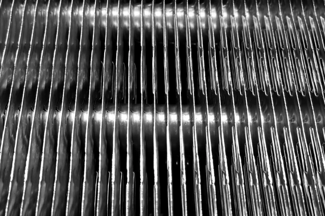 Closeup Foto Industri Alumunium FIn